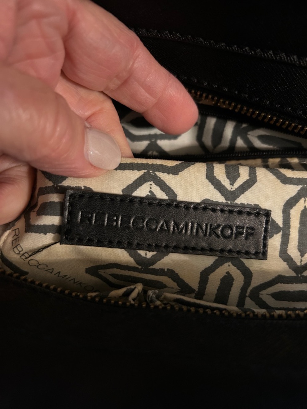 Rebecca Minkoff Avery Black Mini Tote Bag in Saffiano Leather Finish - Picture 9 of 10